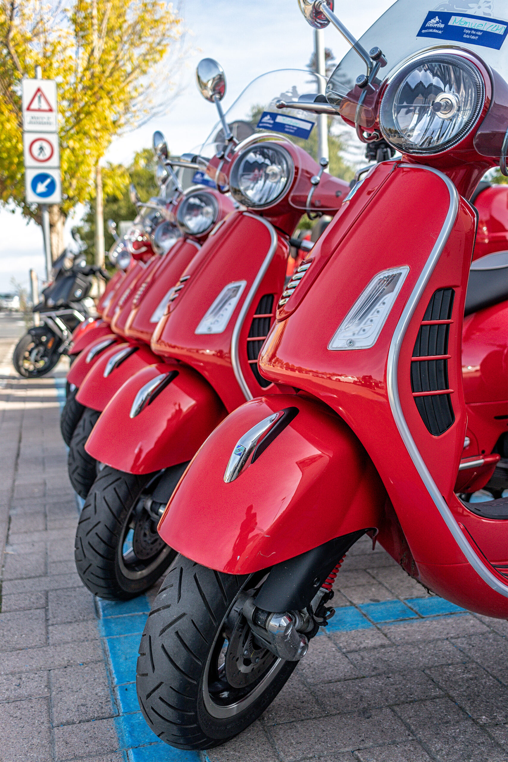 Parked Scooters at San Gimignano