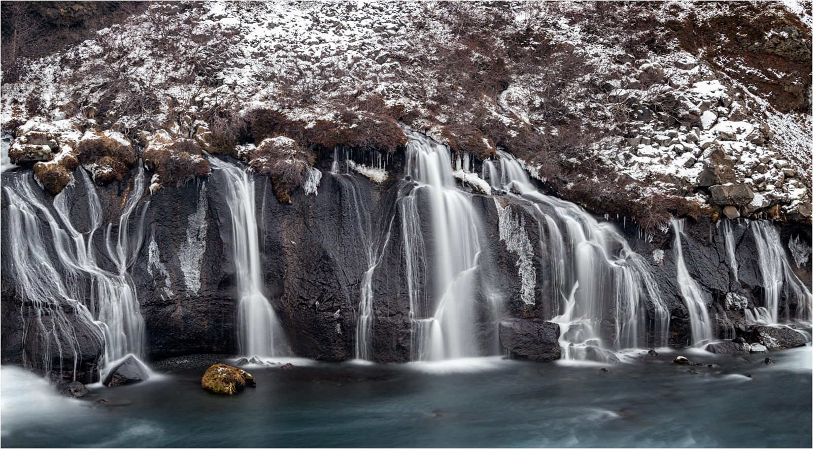 Hraunfosser Waterfall