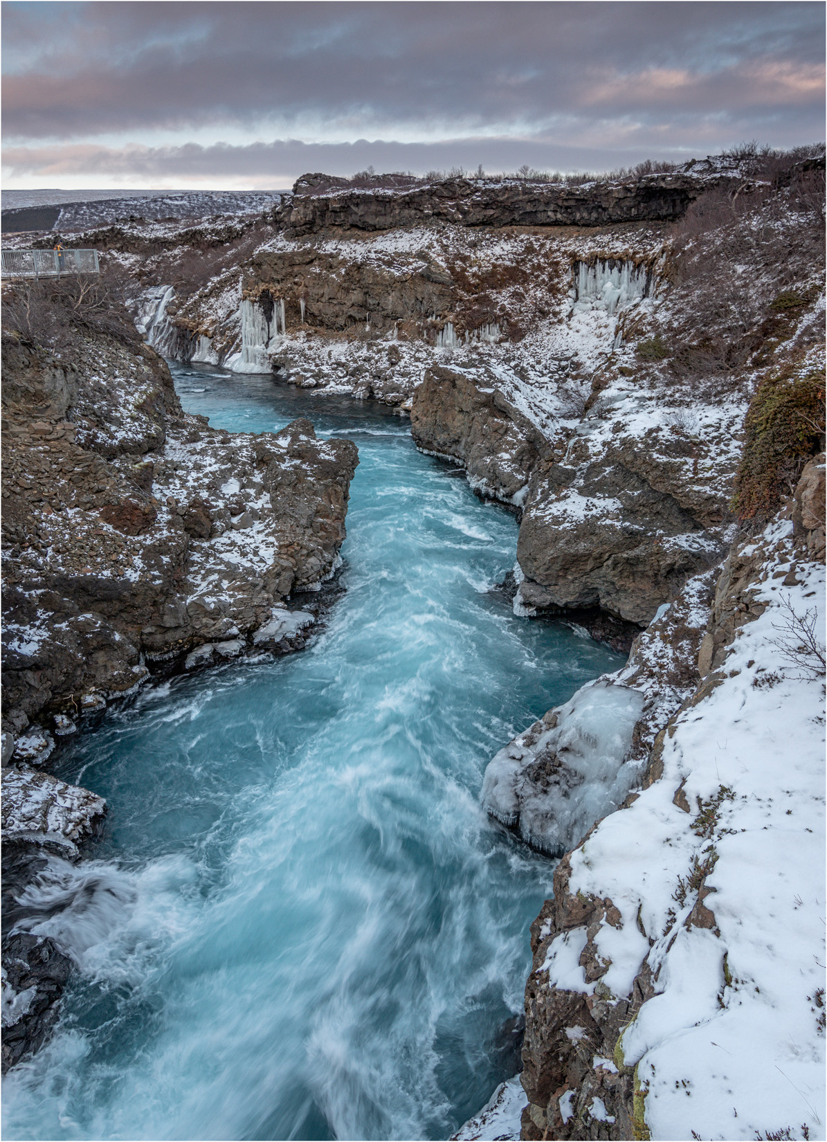 The Hraunfosser Gorge