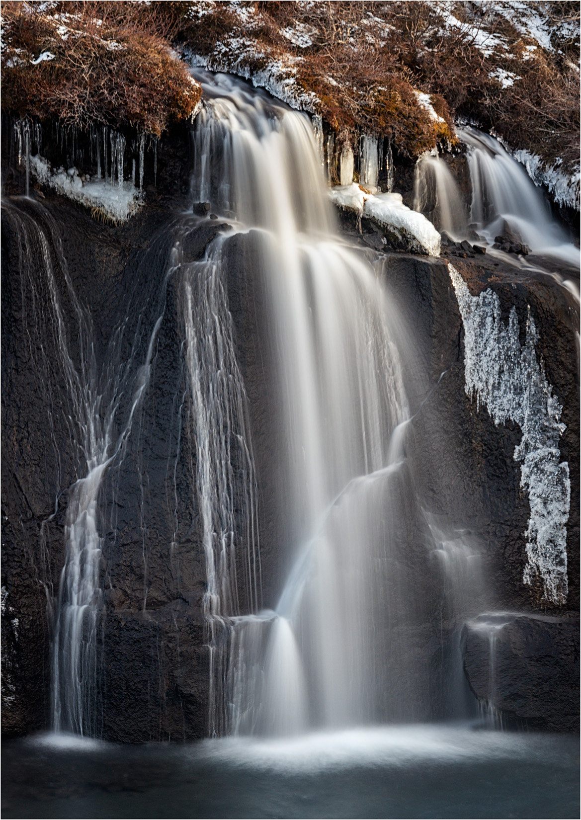 Hraunfosser Waterfall Close-Up