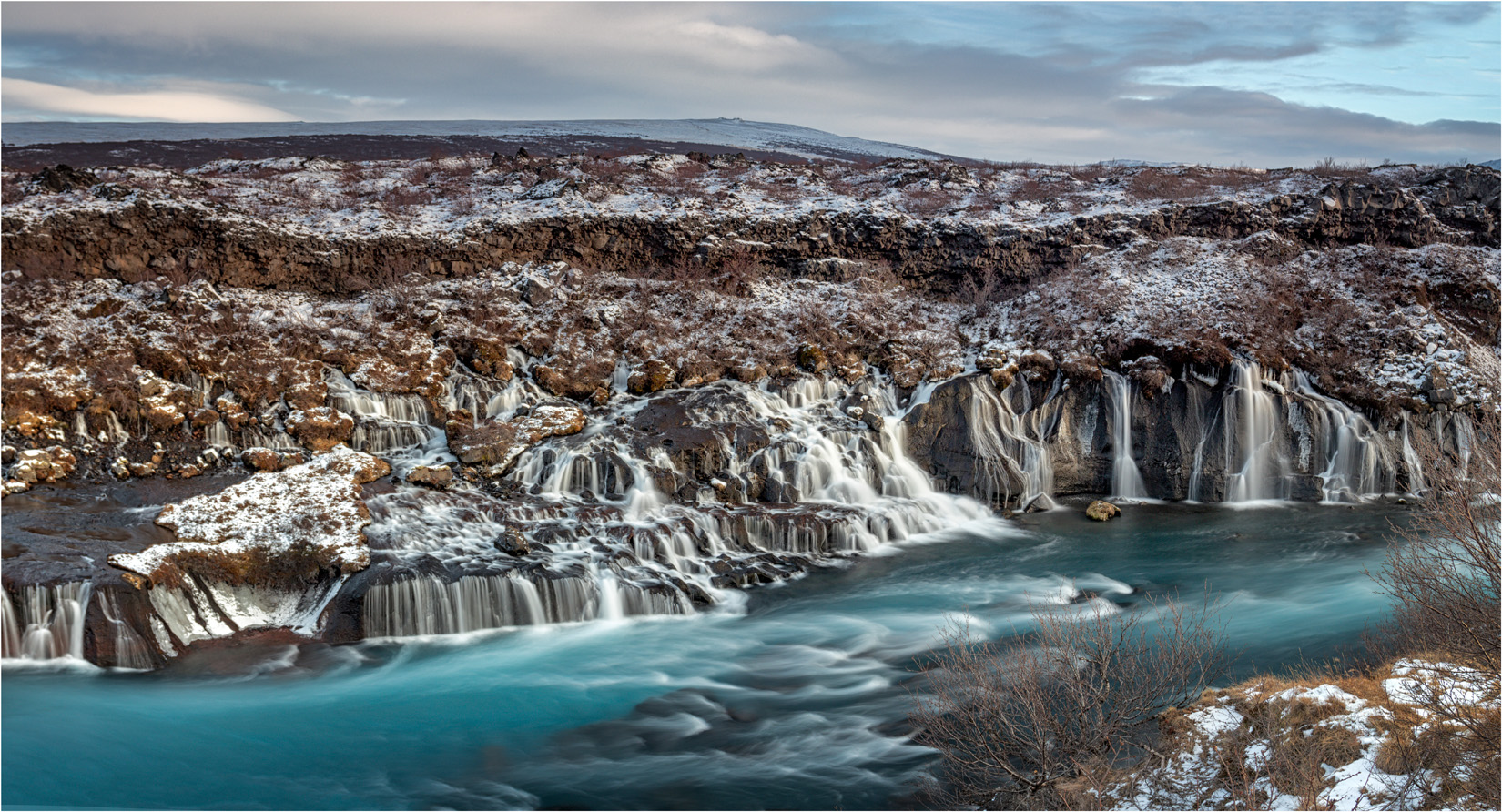 Hraunfosser Waterfall