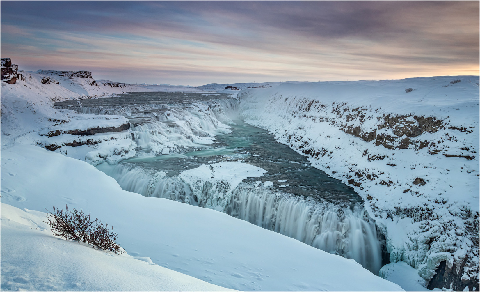 Sunrise at Gullfoss