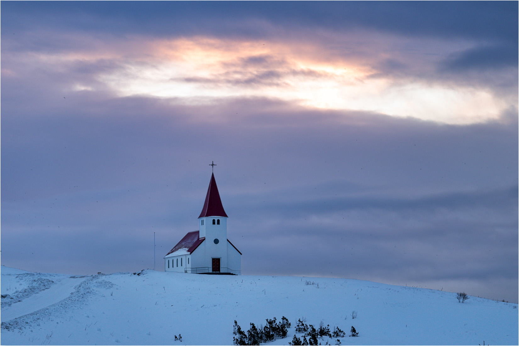 Early Morning at Vik Church